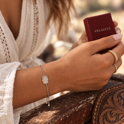 Western Belt Buckle Initial Bracelet
